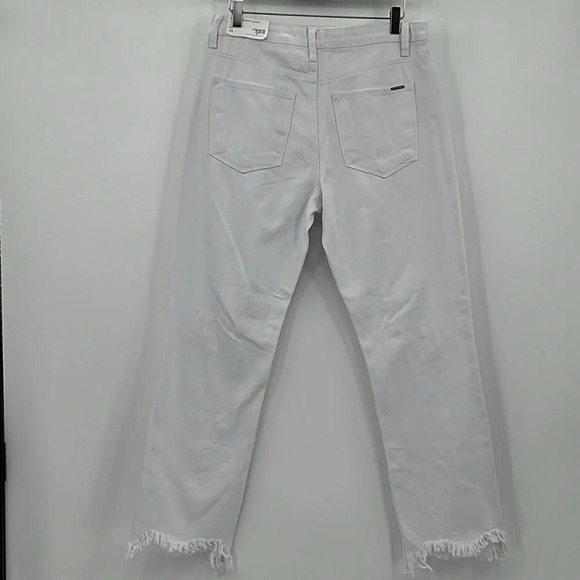 Insane Gene Hi-Rise Straight Distressed Jeans in White - NEW - Size 29 - Picture 3 of 10